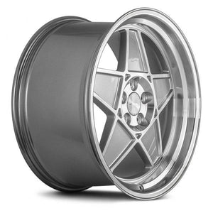 Ace Alloy Wheels SL-5 Metallic Silver Machined Face And Lip