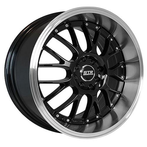 STR Wheels STR601 Black Machined Lip