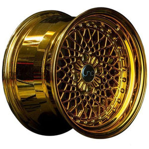 JNC Wheels JNC045 Platinum Gold Rivets