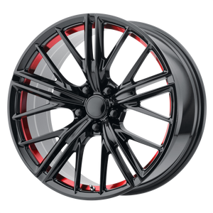 OE Creations Wheels PR194 Gloss Black Red Machined