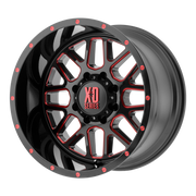 XD Wheels XD820 Grenade Satin  Black Milled With Red Clear Coat