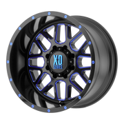 XD Wheels XD820 Grenade Satin  Black Milled With Blue Clear Coat