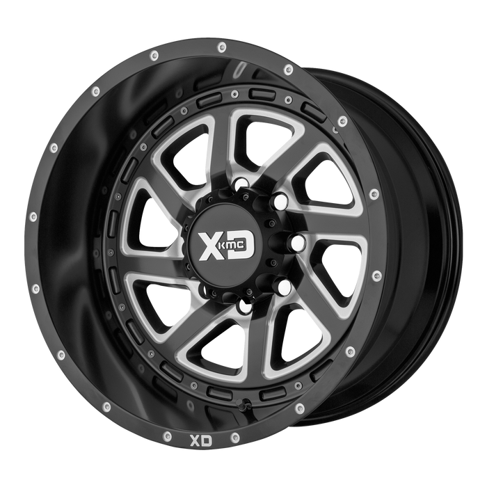 XD Wheels XD833 Recoil Satin Black Milled With Reversible Ring
