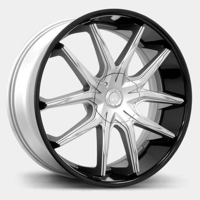 Lexani Wheels R-Twelve Silver Black Lip