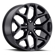 Chevy Wheels RP09 26x10 6x139.7 Gloss Black fit Silverado Tahoe Suburban Snowflake