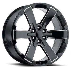 Chevy Wheels RP11 22x9 6x139.7 Black Milled fit Silverado Tahoe Suburban