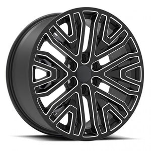 GMC Wheels RP14 24x10 6x139.7 Black Milled fit Sierra 1500 Yukon