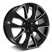 Chevy Wheels RP17 24x10 6x139.7 Black Milled fit Silverado Tahoe Suburban RST