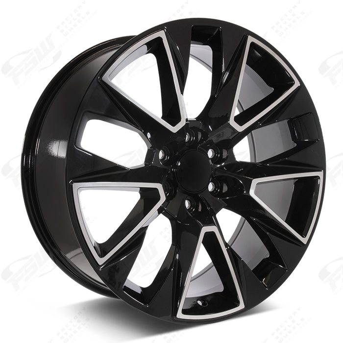 GMC Wheels RP17 24x10 6x139.7 Black Milled fit Sierra 1500 Yukon RST