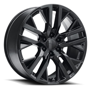 Chevy Wheels RP17 22x9 6x139.7 Gloss Black fit Silverado Tahoe Suburban RST